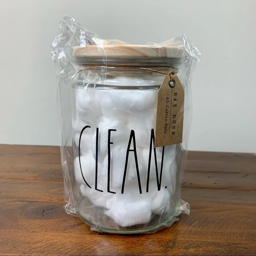Rae Dunn Jar of Cotton Balls